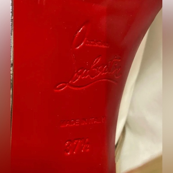 Rare Christian Louboutin Yazefine Platform Metallic Embellished Sandals. Sz37.5 - Picture 12 of 16